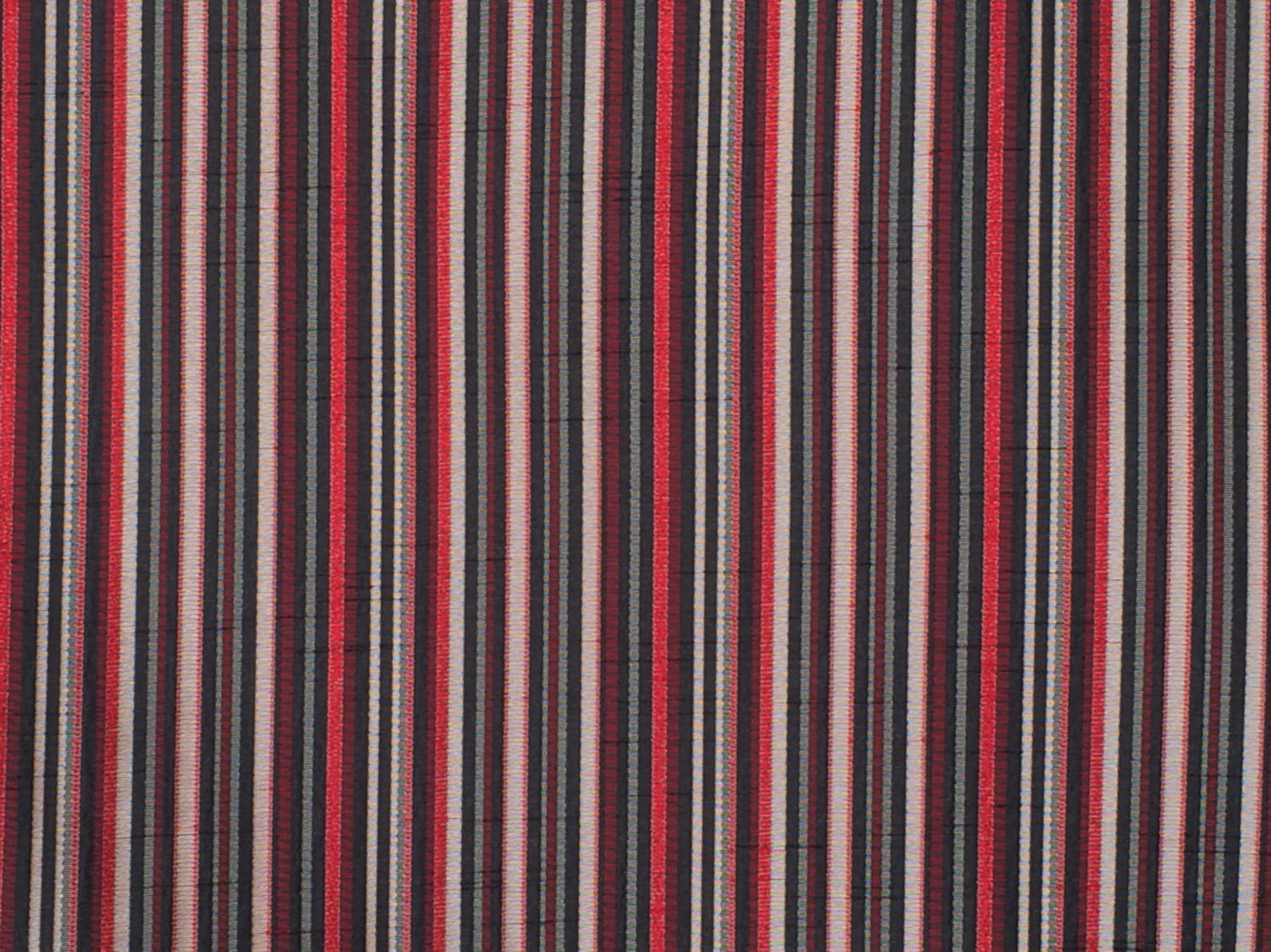 Broadway Red Stripes Printed Velvet Fabric By The Yard