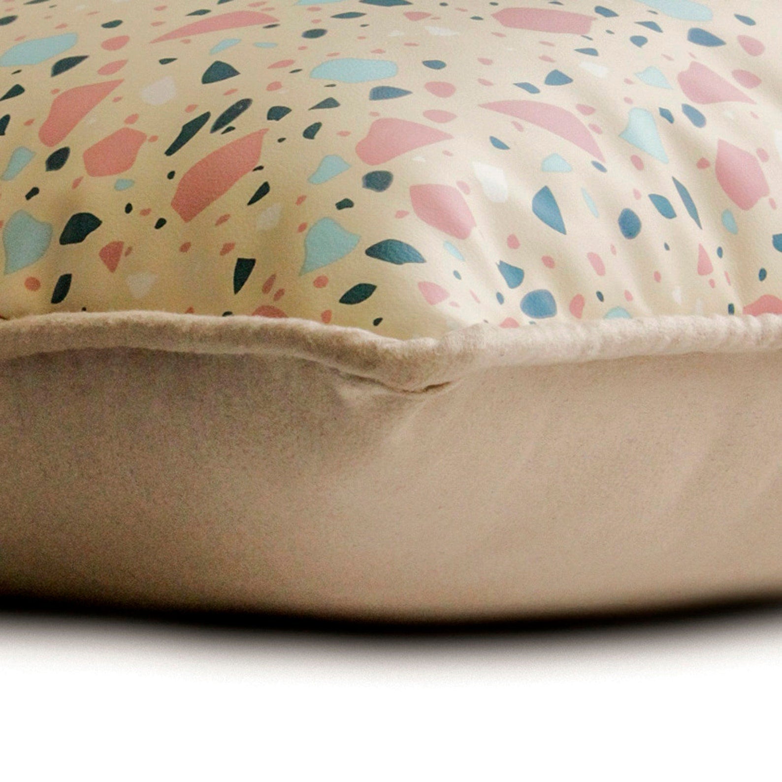 Terrazo Fun Beige Lumbar Pillow Cover