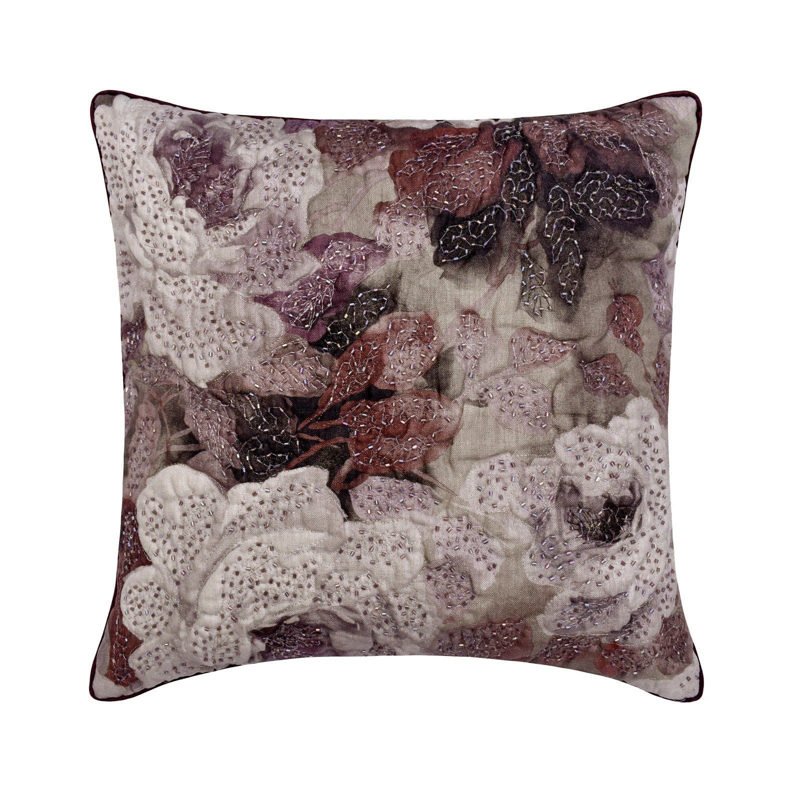 Munstead Wood Rose Throw Pillow Cover
