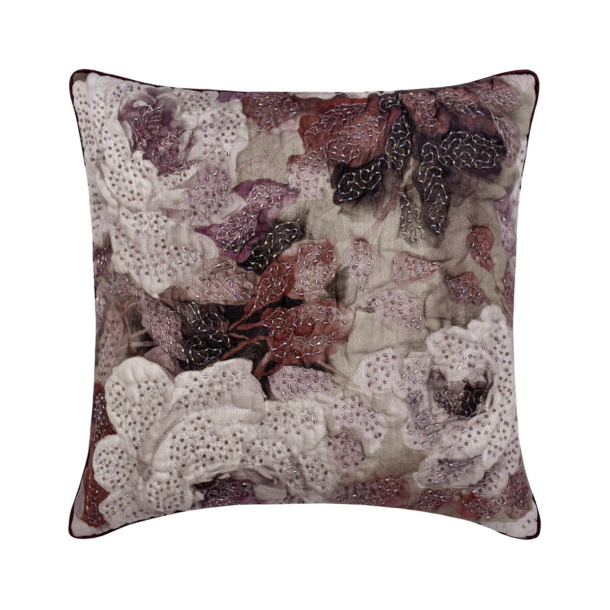Munstead Wood Rose Throw Pillow Cover