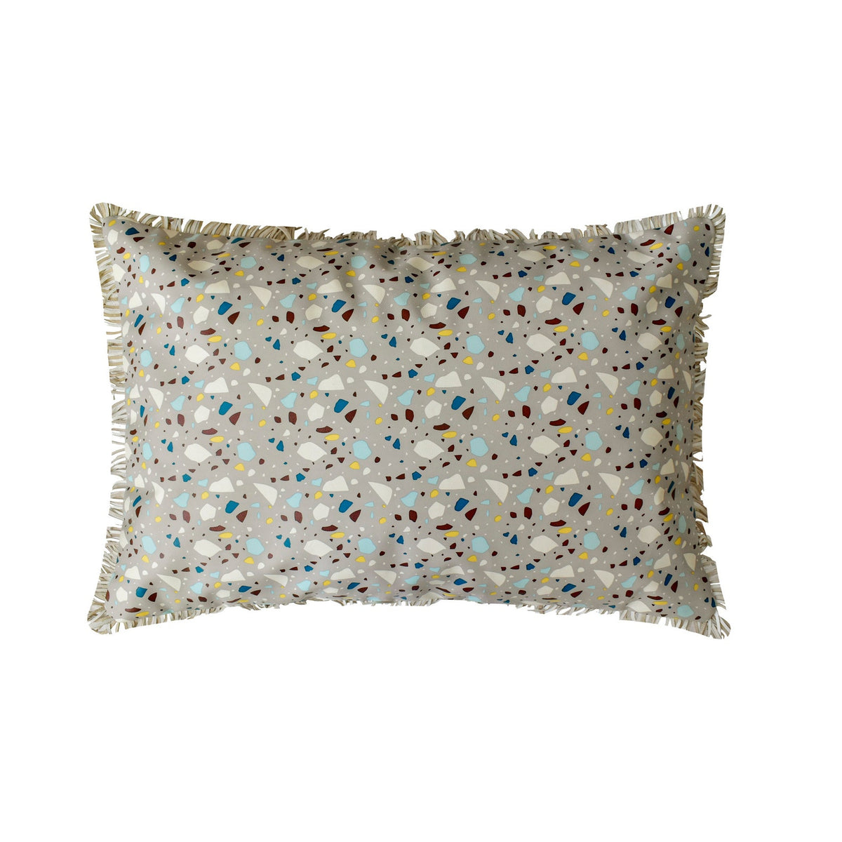 Terrazo Fun Grey Lumbar Pillow Cover