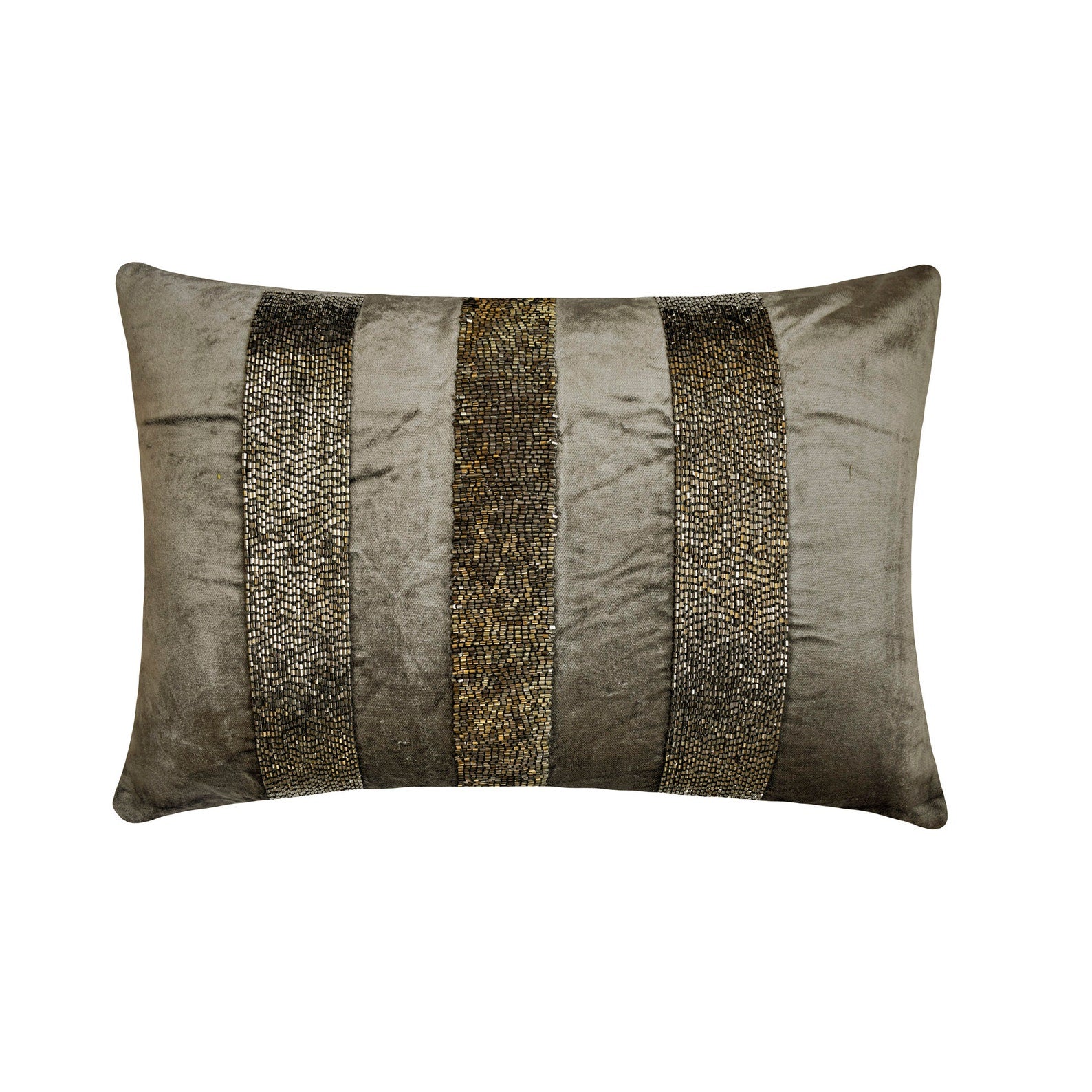 Sparkling Stripe Charcoal Lumbar Pillow Cover