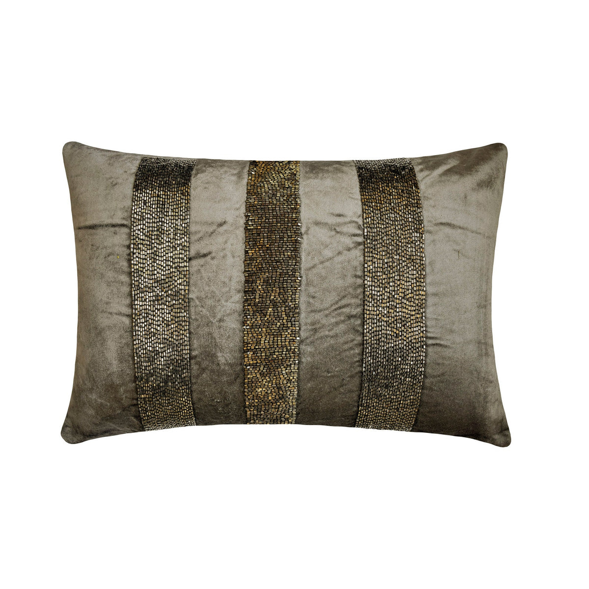 Sparkling Stripe Charcoal Lumbar Pillow Cover