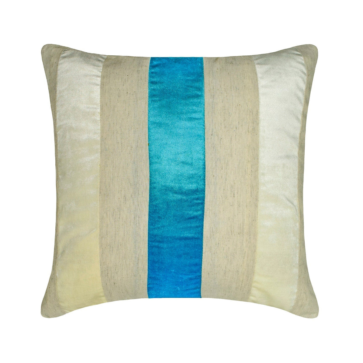 Velvet Band Turquoise Throw Pillow Cover