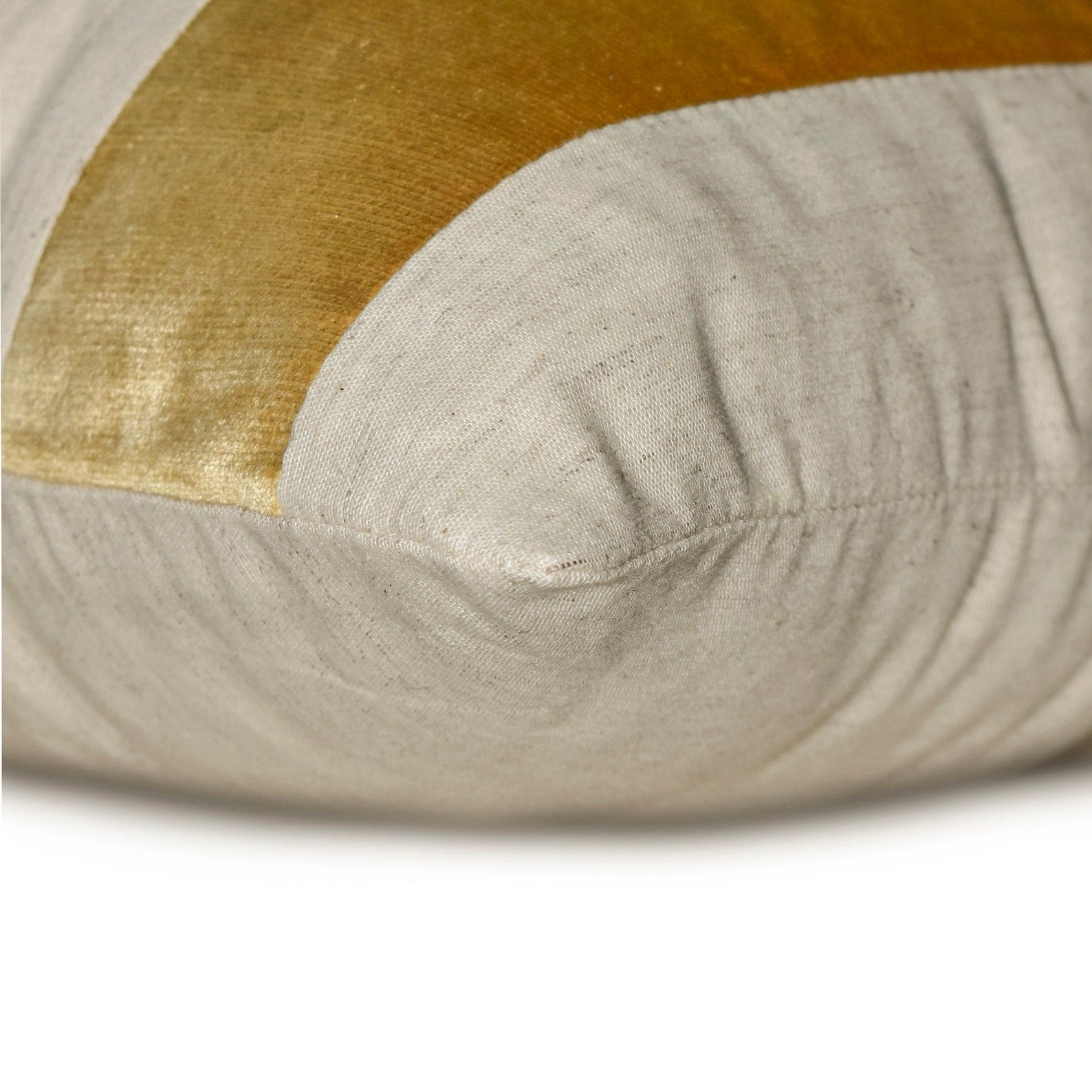 Velvet Band Gold Throw Pillow Cover