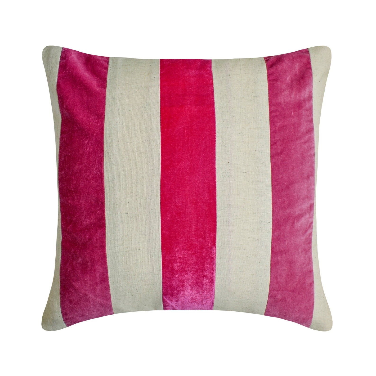 Velvet Band Pink Throw Pillow Cover