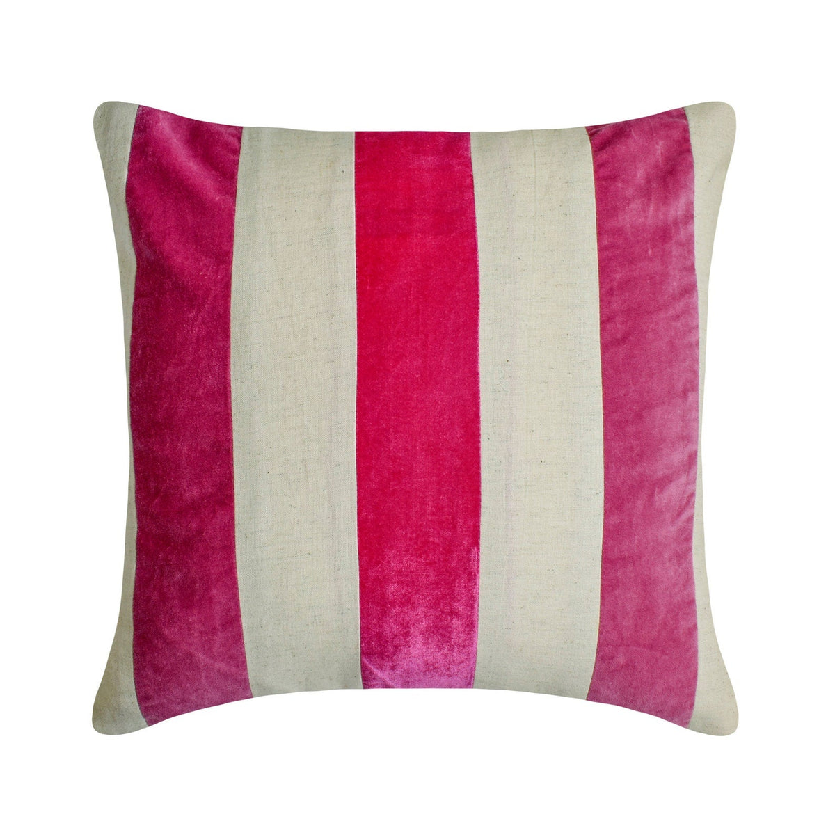 Velvet Band Pink Throw Pillow Cover