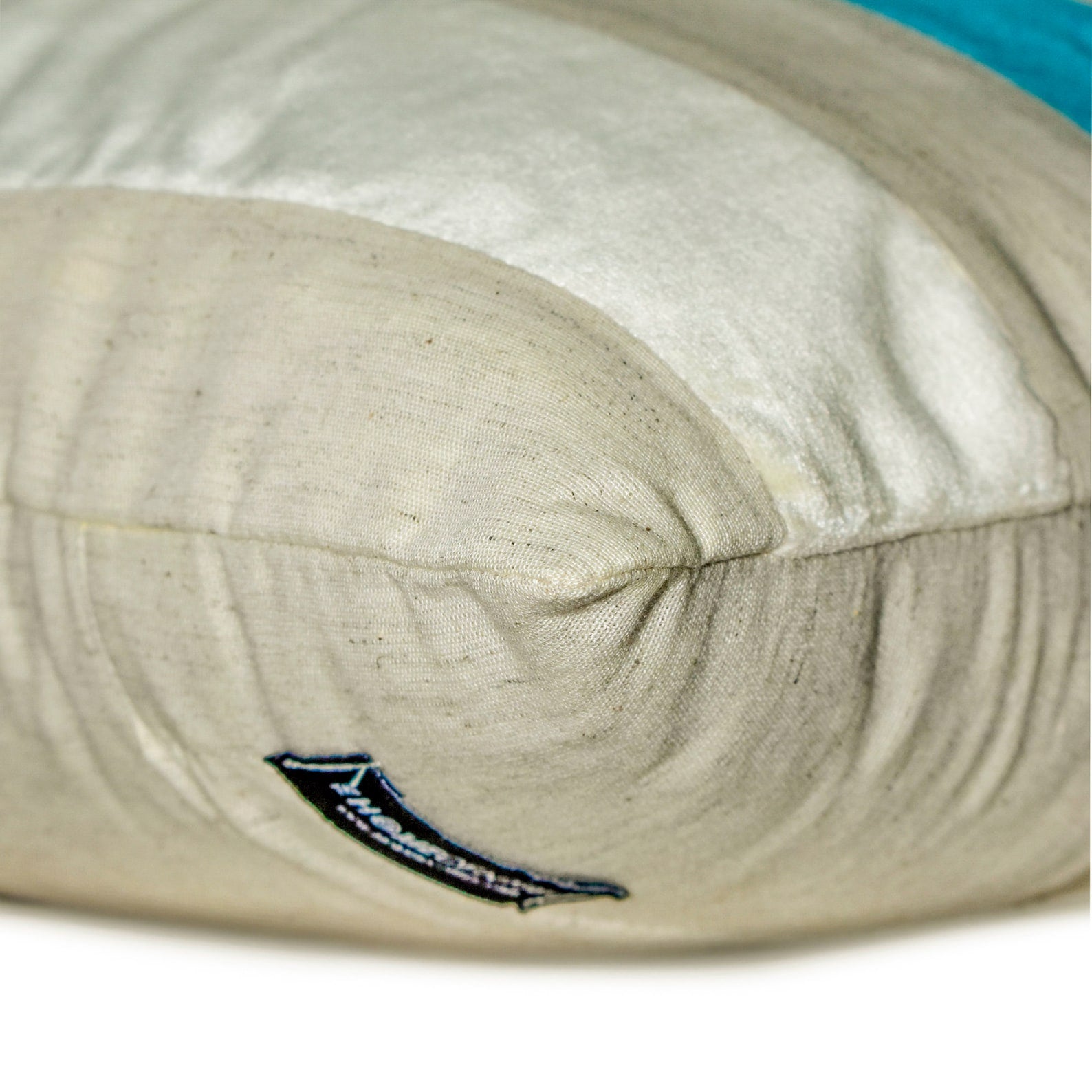 Velvet Band Turquoise Decorative Euro Sham