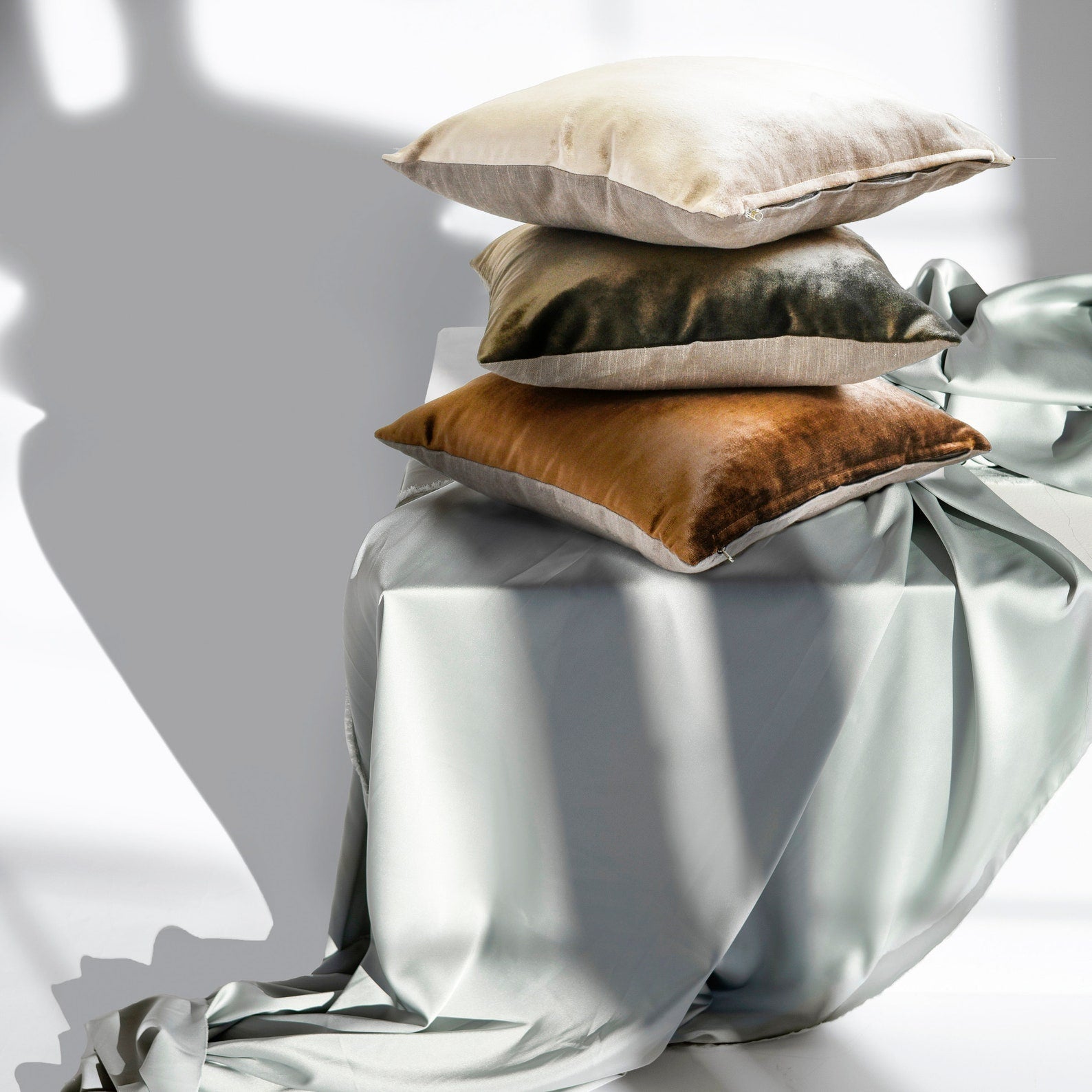 Velvet Emerald Jules Throw Pillow Cover