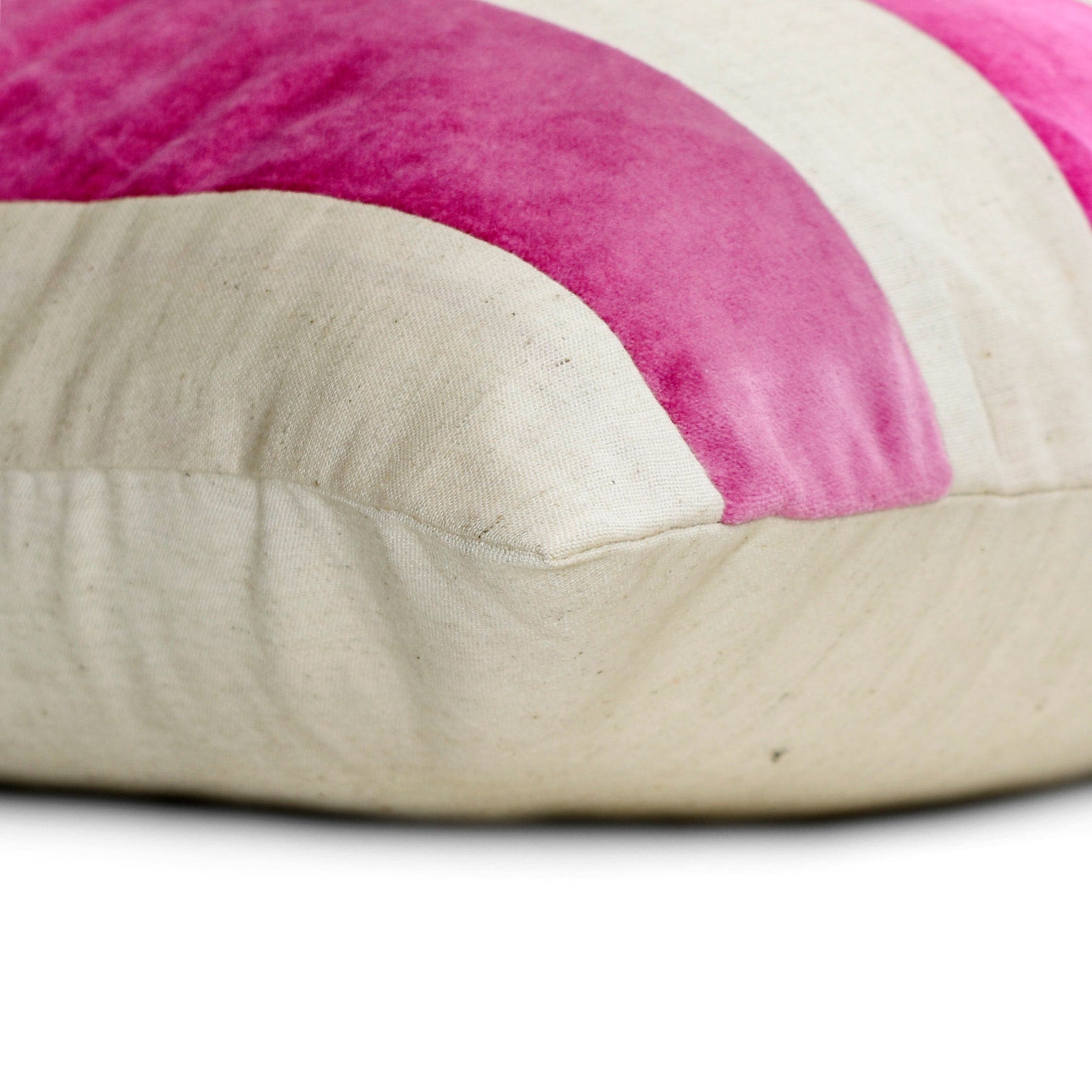 Velvet Band Pink Throw Pillow Cover