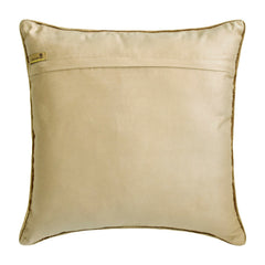 Gold Gem - Beige Velvet Throw Pillow Cover