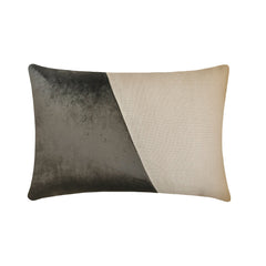 Velutinous Grey Lumbar Pillow Cover