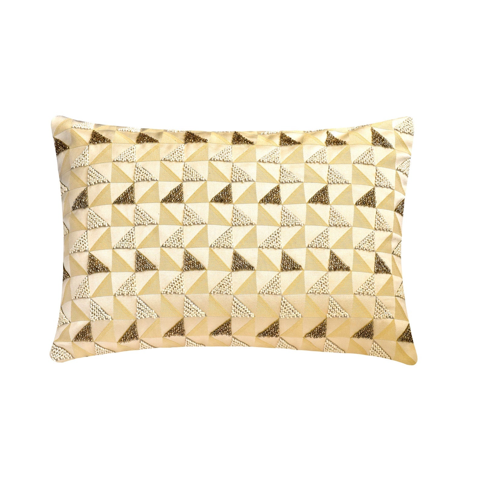 Gold Triad Lumbar Pillow Cover