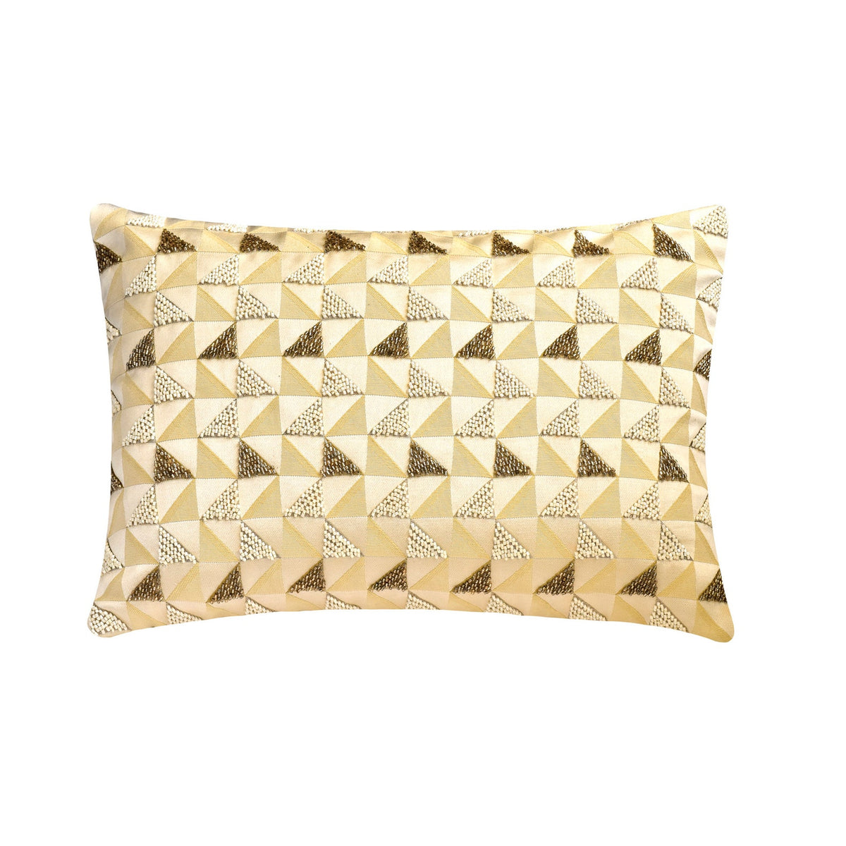 Gold Triad Lumbar Pillow Cover
