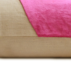 Velutinous Fuchsia - Fuchsia Velvet & Linen Lumbar Pillow Cover
