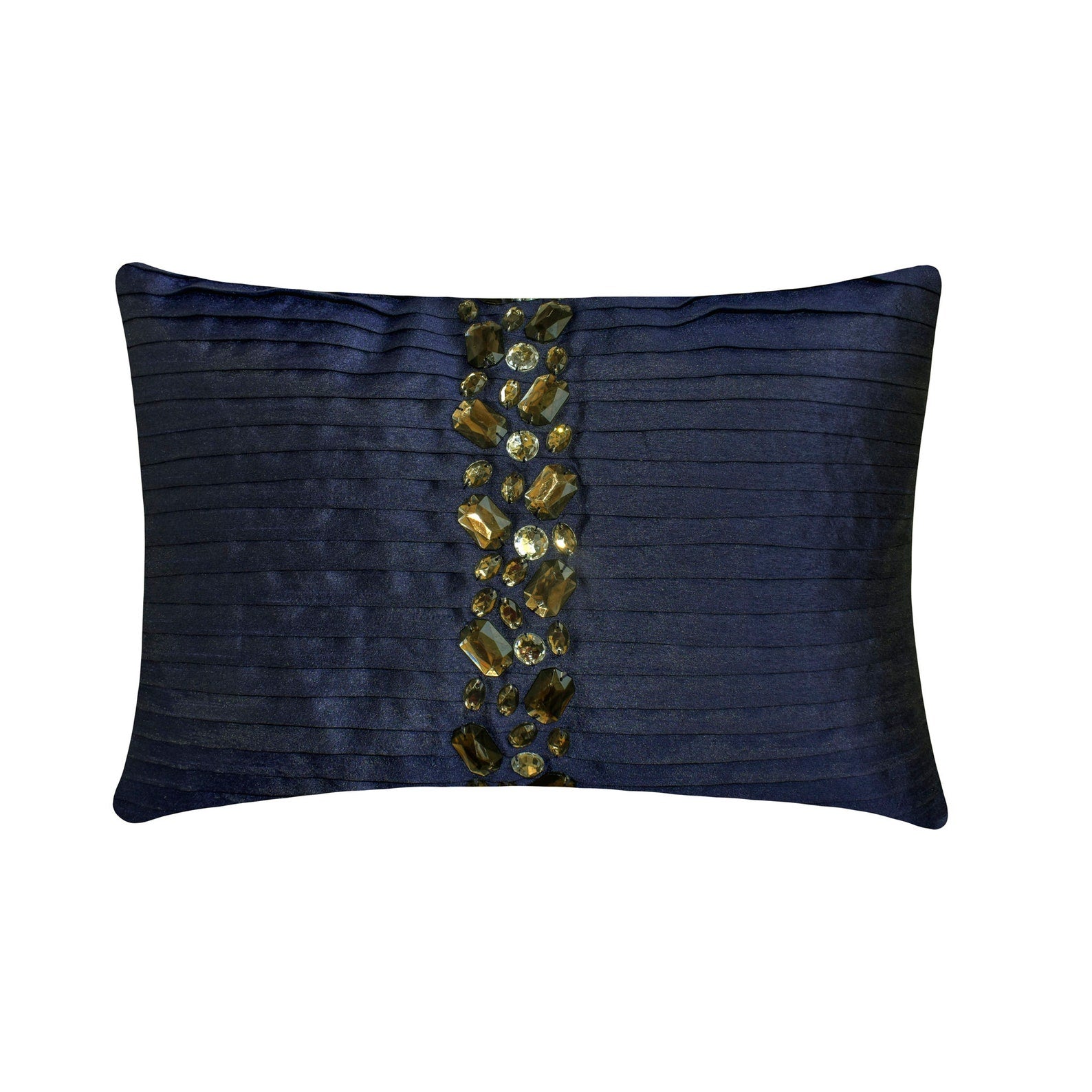 Crystal Dreams Navy Lumbar Pillow Cover