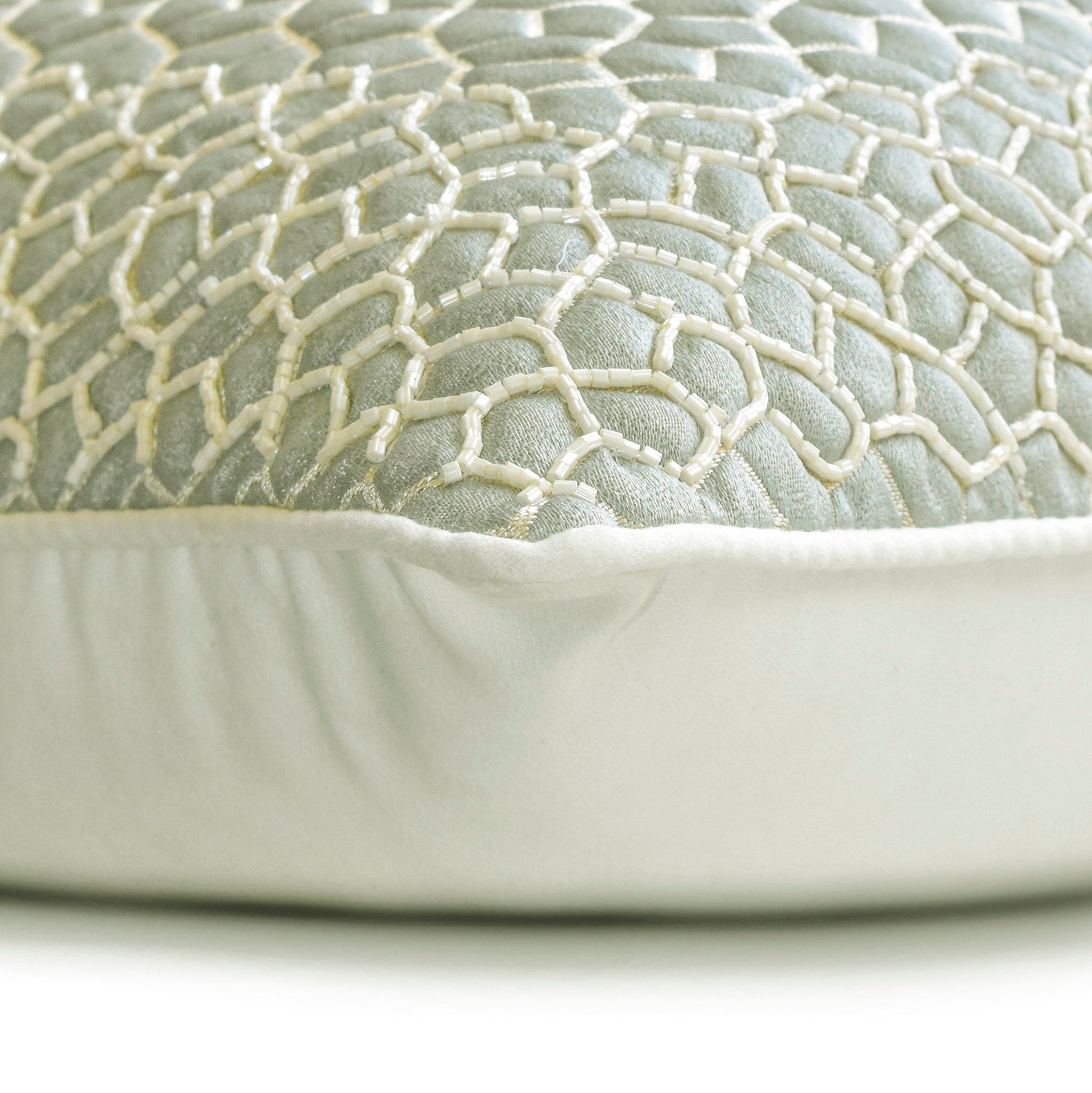 Mosaic Mood Blue - Blue Jacquard Throw Pillow Cover