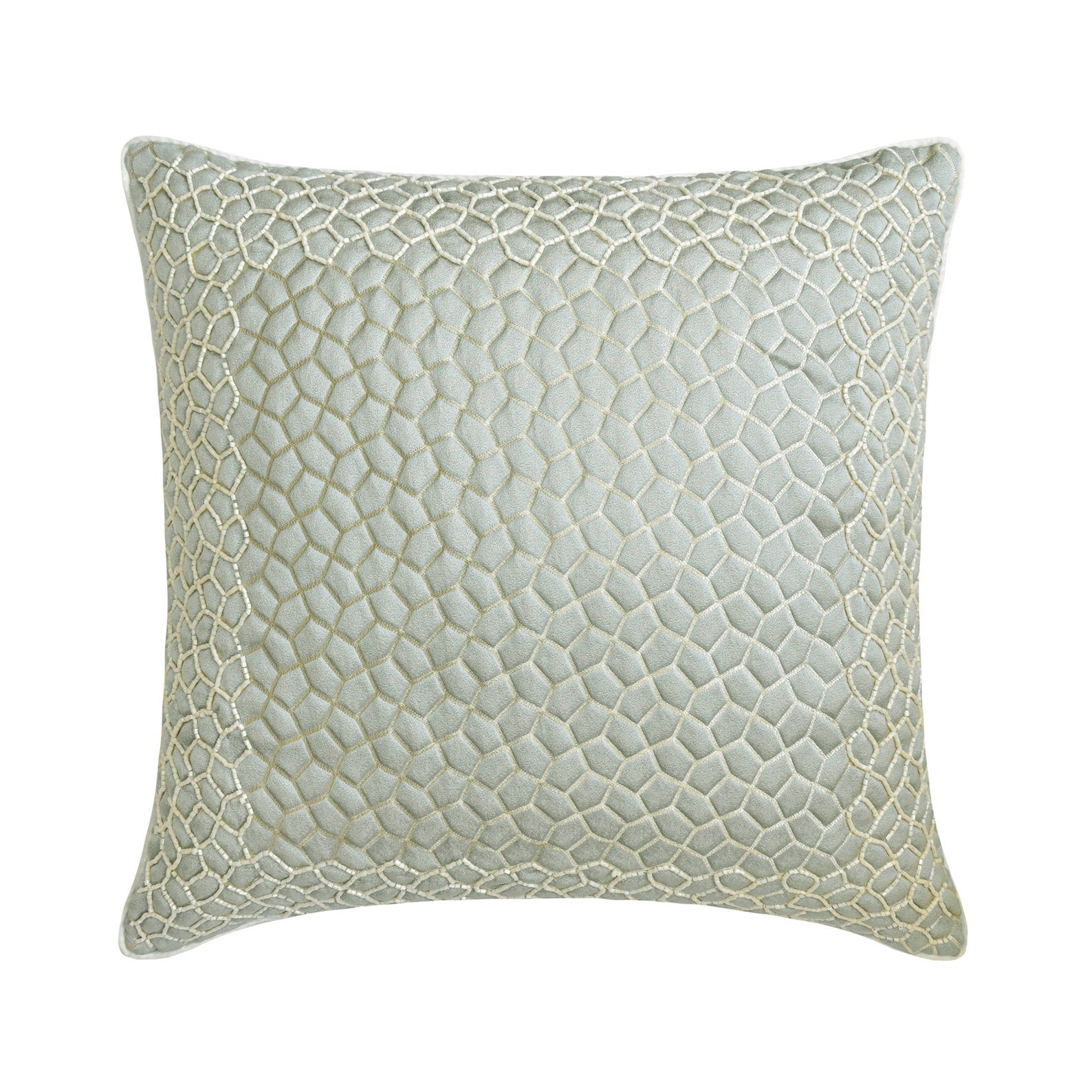 Mosaic Mood Blue Throw Pillow Cover