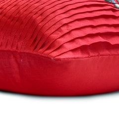 Crystal Dreams Red - Red Silk Lumbar Pillow Cover