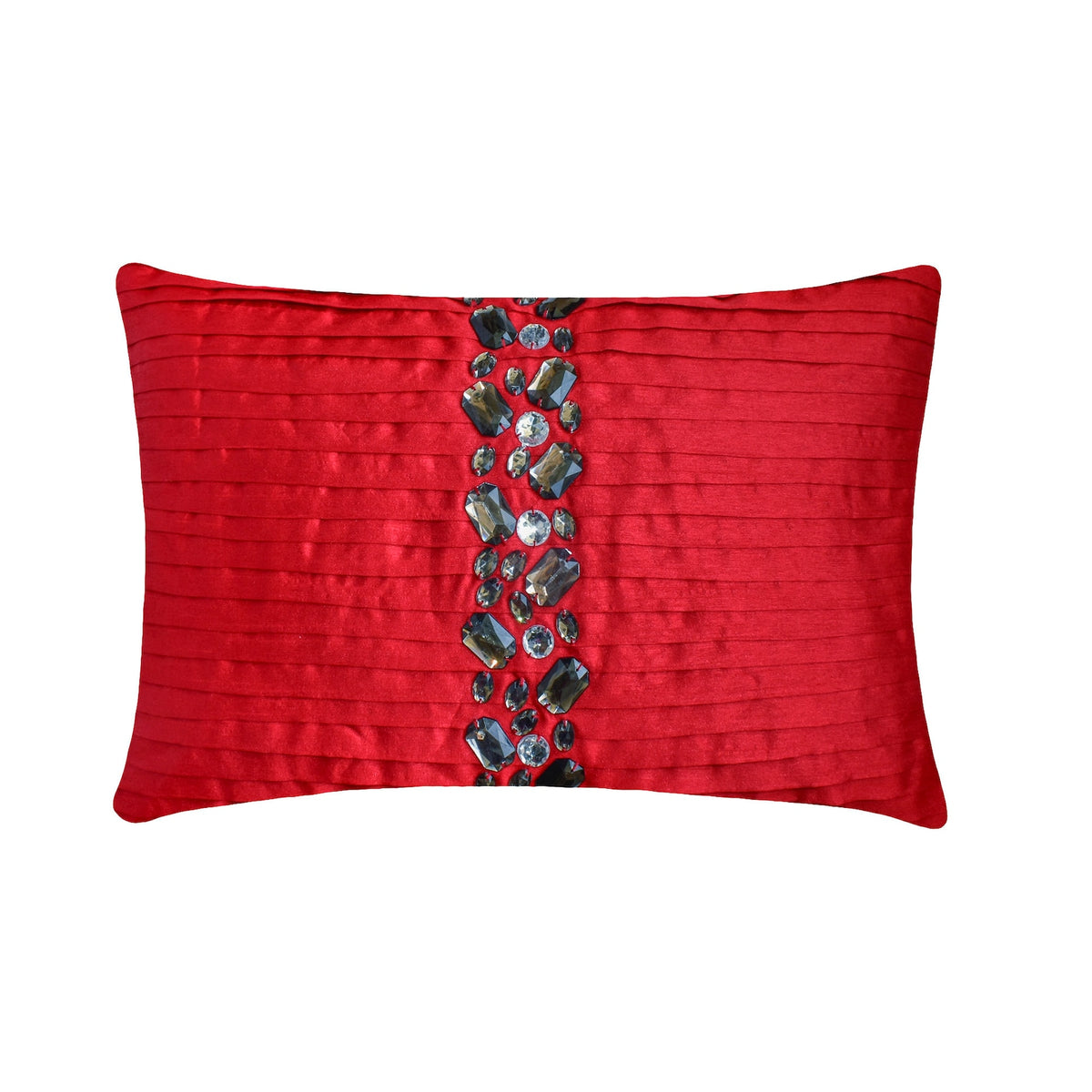 Crystal Dreams Red Lumbar Pillow Cover