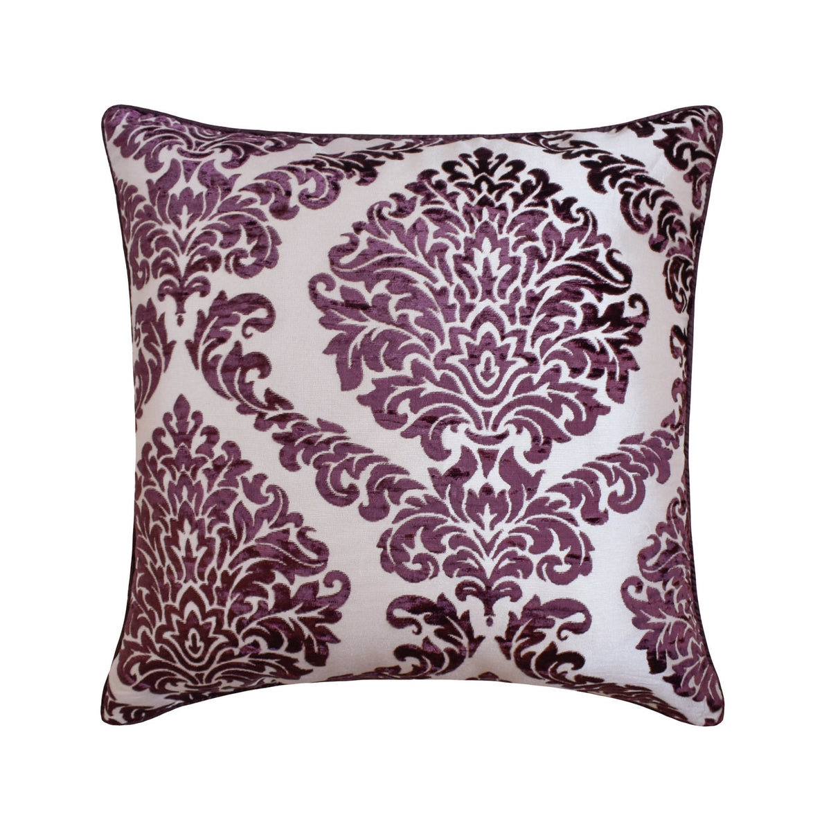 Wine Damask Decorative Euro Sham