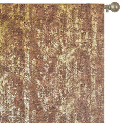 Brown Gold Foil Printed Fabric By The Yard