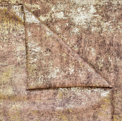 Brown Gold Foil Printed Fabric By The Yard