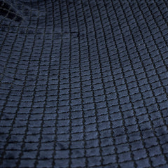 Geometric Navy Blue Velvet Fabric By The Yard