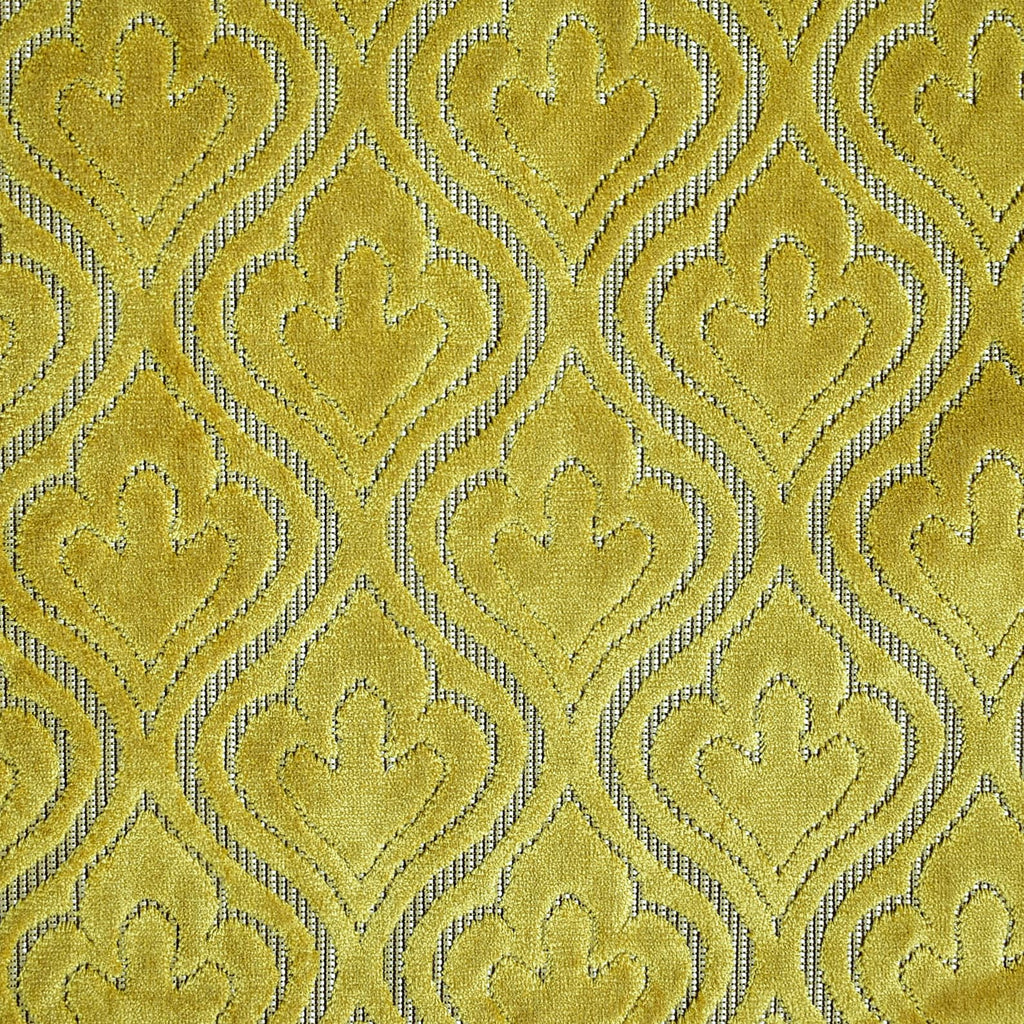 Chartreuse Damask Velvet Fabric By The Yard – The HomeCentric