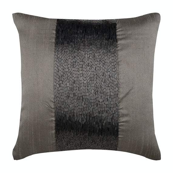 White Sparkle - White Art Silk Throw Pillow Cover