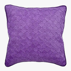 Black Leather Weave - Black Faux Leather Halloween Throw Pillow Cover