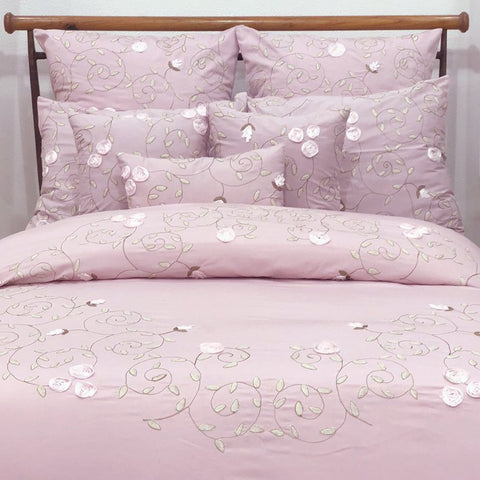 ClearloveWL Duvet Cover Set, Classic Bedding Set Solid Color Duvet Cover  Sets Quilt Covers Pillowcases European Size King Queen Gray Blue Pink Green  (Color : Pink, Size : 168x229cm 2pcs) : 