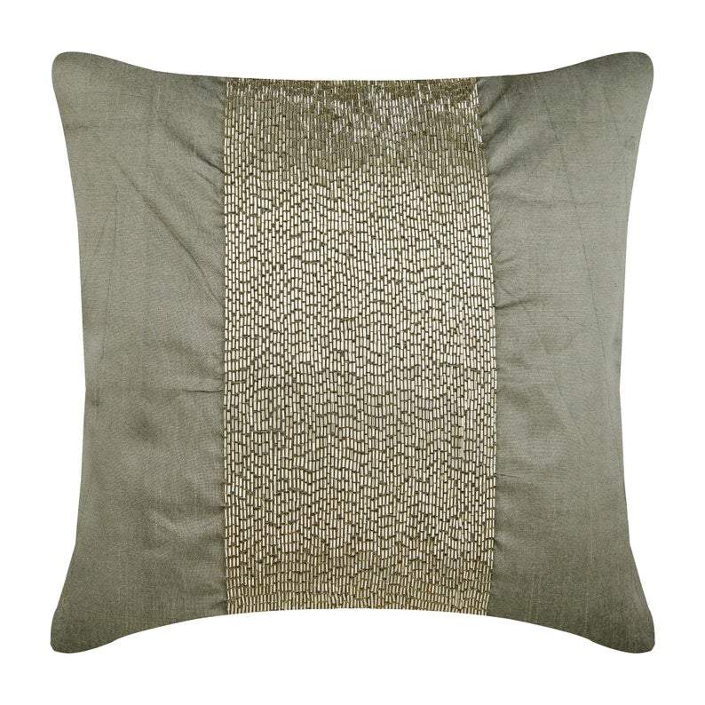 White Sparkle - White Art Silk Throw Pillow Cover