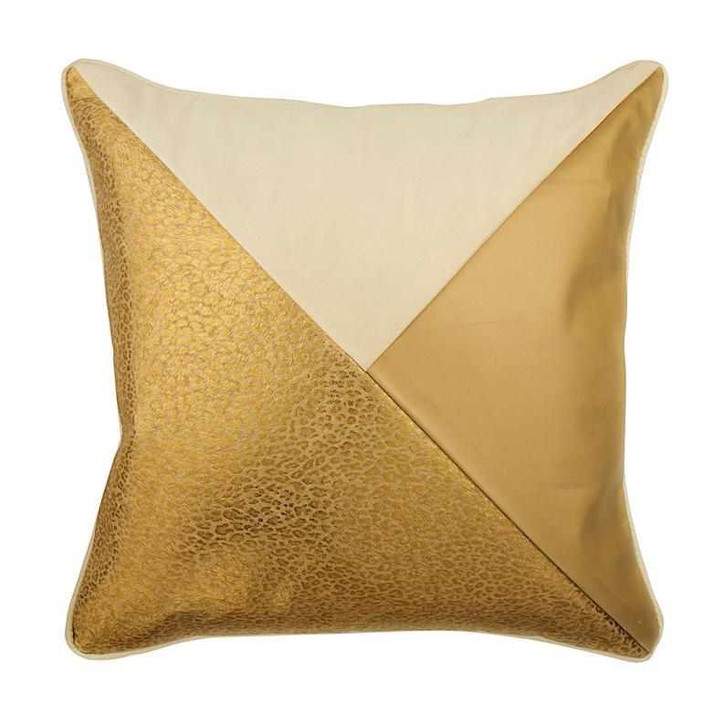 Gold Safari Leather Decorative Euro Sham