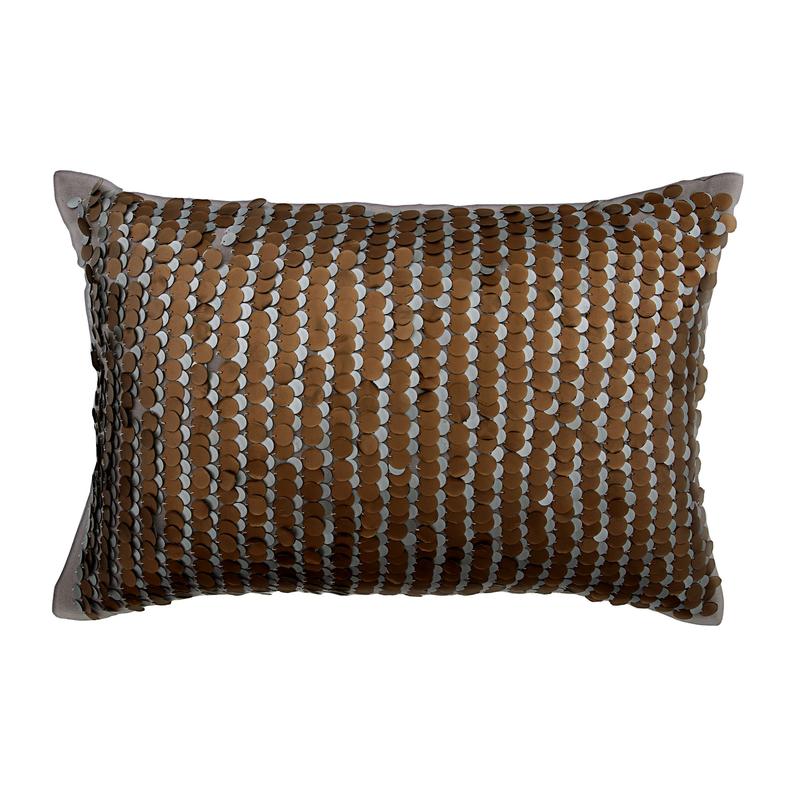 Copper Linen Lumbar Pillow Cover, Mermaid Mood