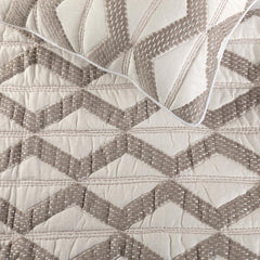 Pattern Flatter - Linen Ivory, Taupe Decorative Bed Runner and Pillow Cover