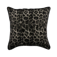 Spotted Wild Grey Leopard Throw Pillow Cover