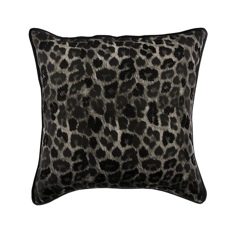 Spotted Wild Grey Leopard Decorative Euro Sham