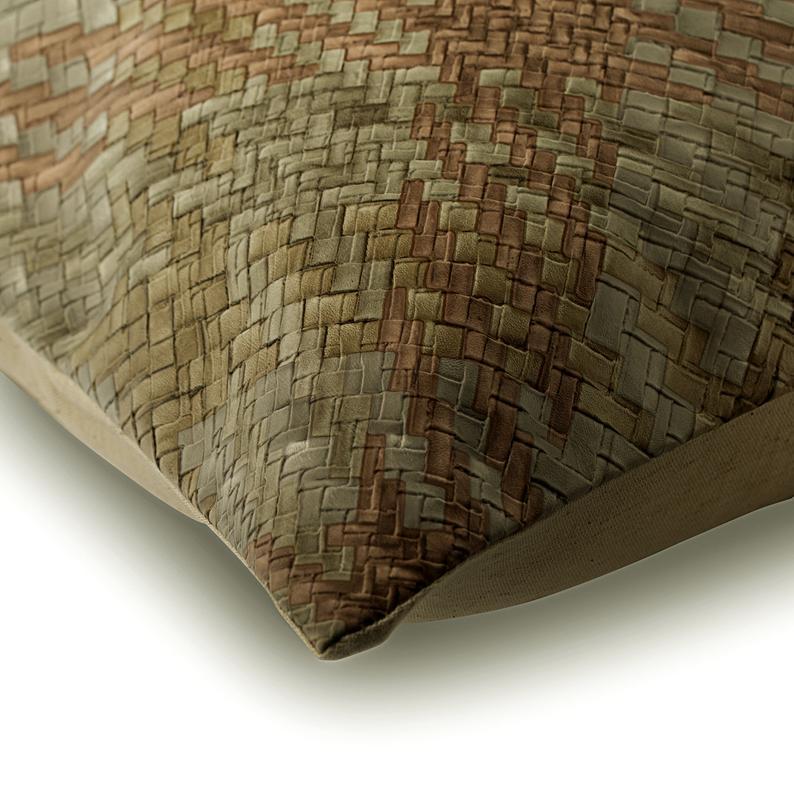 Beige Half Tone Textured Decorative Euro Sham