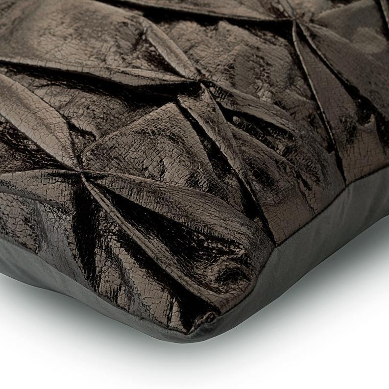 Stunning Charcoal Textured Decorative Euro Shams