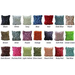 Black Satin Throw Pillow Cover Vintage Black