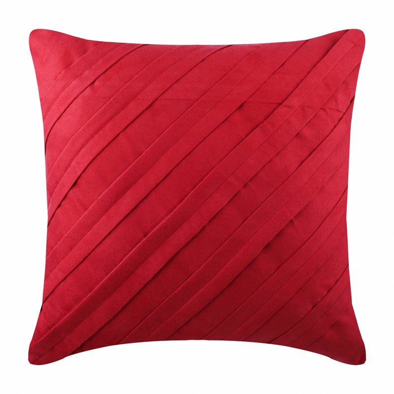 Contemporary Red Pillow Cover