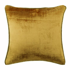 Gold Shimmer - Gold Velvet Throw Pillow Cover
