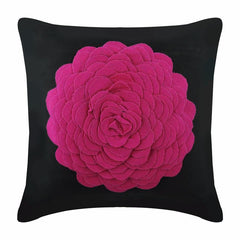 Hot Pink Rose Euro Sham