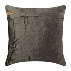 Mirror Shimmer - Gray Velvet Throw Pillow Cover