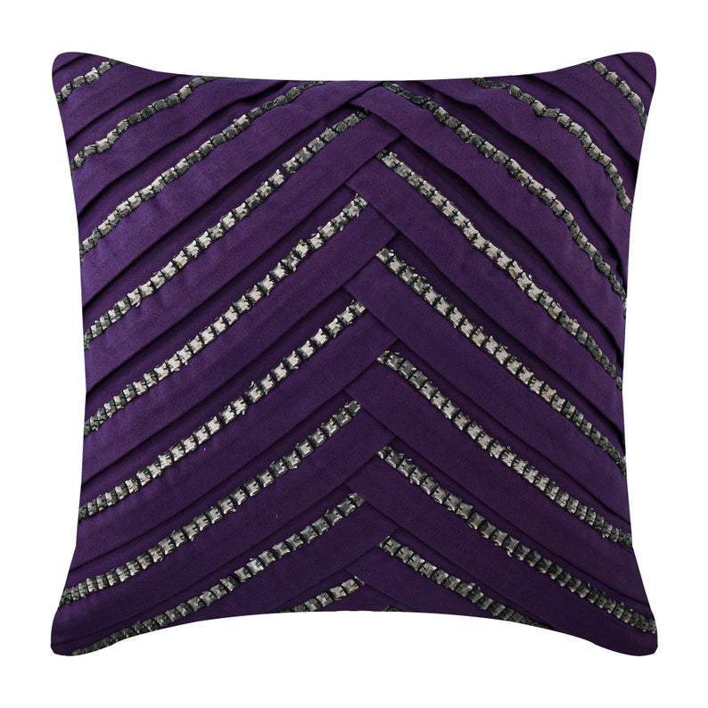 Purple Influence - Purple Faux Suede Decorative Euro Sham