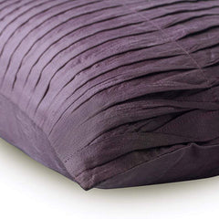 Purple Waves - Purple Art Silk Decorative Euro Sham