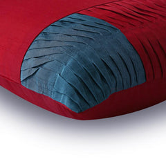 Red Cheer - Red Art Silk Throw Pillow Cover