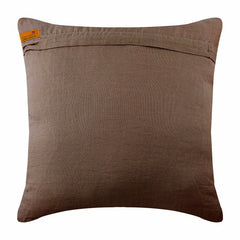 Renovate - Brown Cotton Linen Throw Pillow Cover