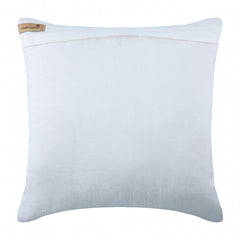 Shalom - Blue Art Silk Throw Pillow Cover